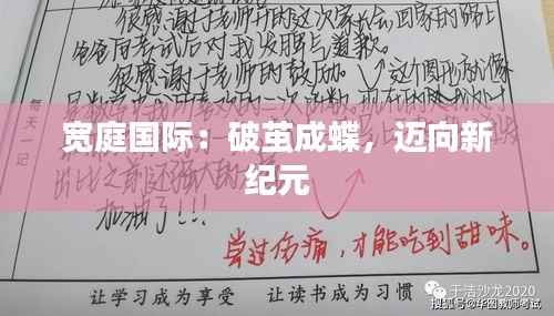 宽庭国际：破茧成蝶，迈向新纪元