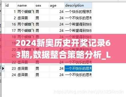 2024新奥历史开奖记录63期,数据整合策略分析_Lite8.651