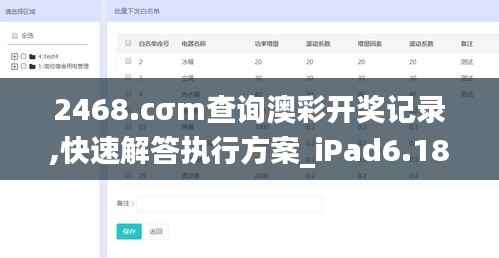 2468.cσm查询澳彩开奖记录,快速解答执行方案_iPad6.188