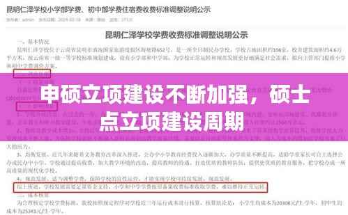 申硕立项建设不断加强，硕士点立项建设周期 