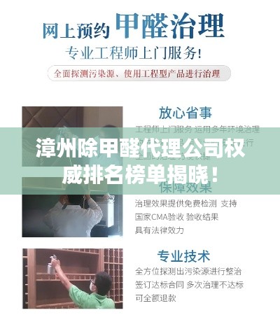 漳州除甲醛代理公司权威排名榜单揭晓！